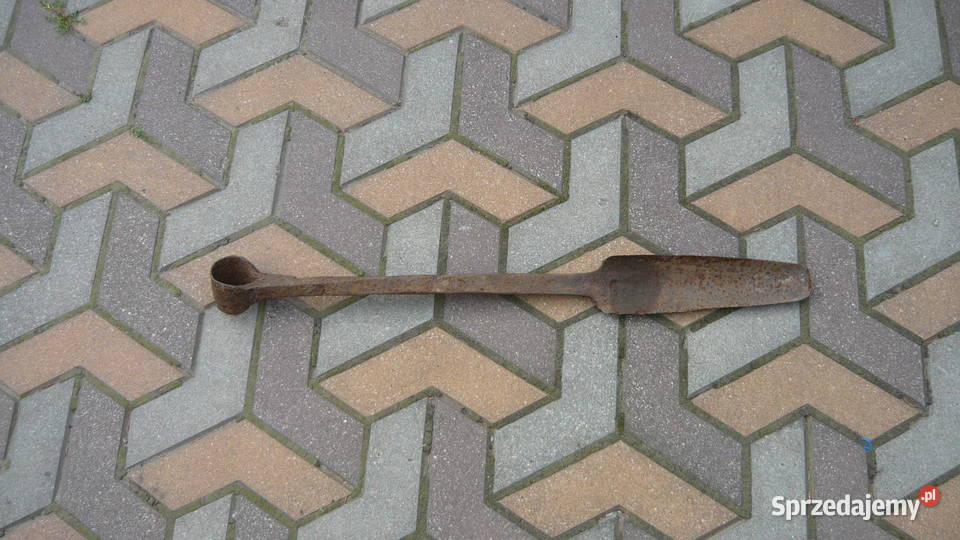 Świder wiertło ręczne kowalskie stare duże Sokółka