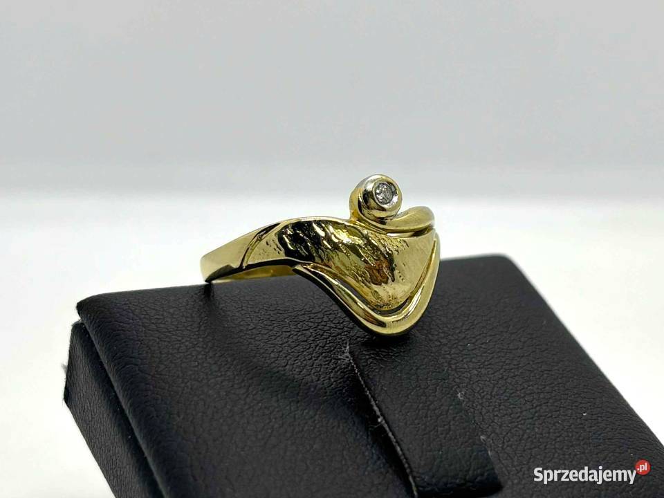 Złoty Pierścionek z Diamentem pr 585 283g R22 Elbląg