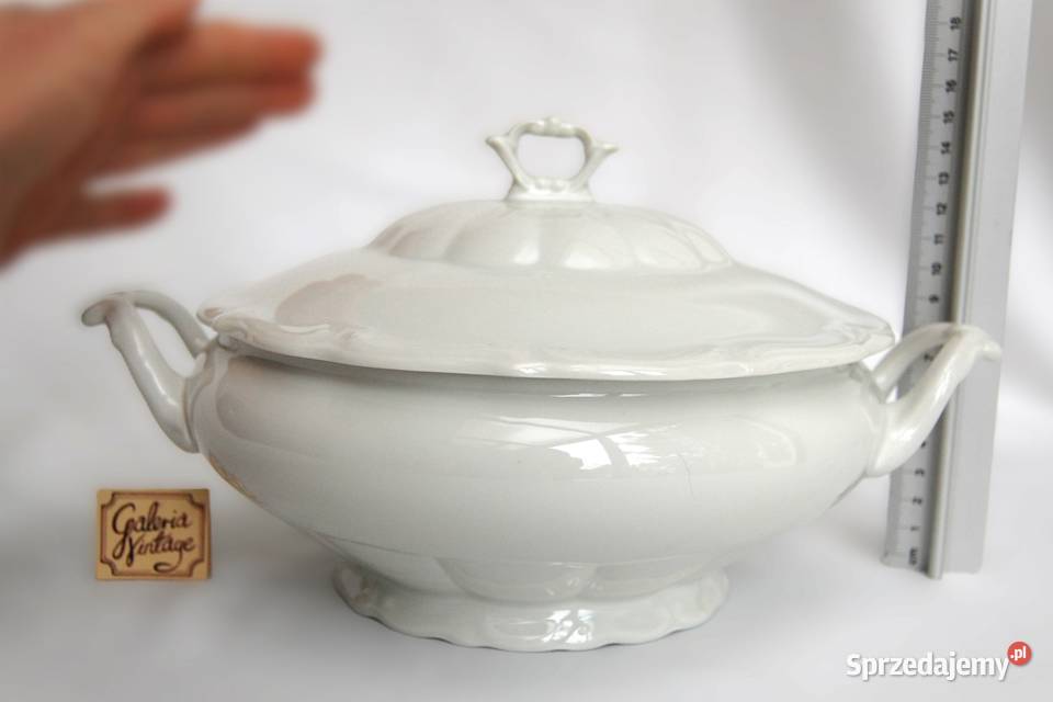 Porcelanowa waza na zupę Tielsch Wałbrzych biała Lublin