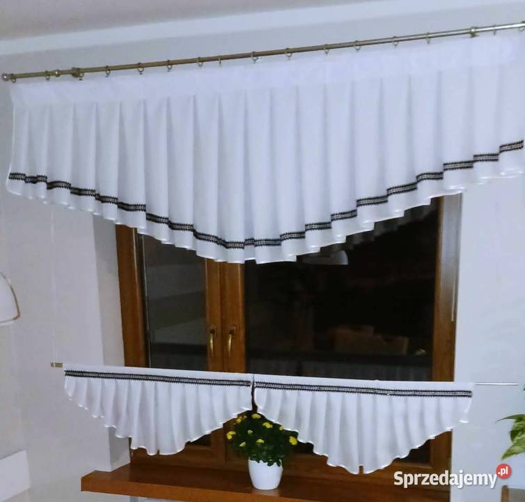 Firany komplet kuchenny lambrekin zazdroski