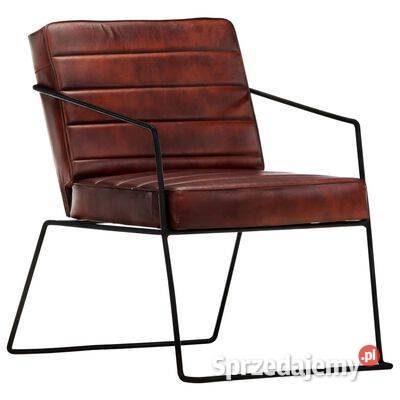 vidaXL Fotel ciemnobrązowy skóra Warszawa sprzedam