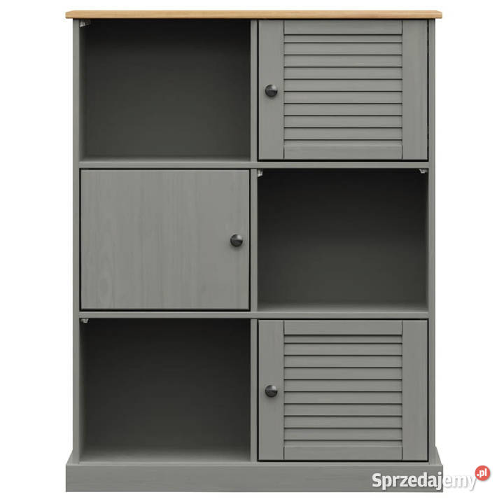 Szafka na książki VIGO szara 90x35x1145 drewno Warszawa