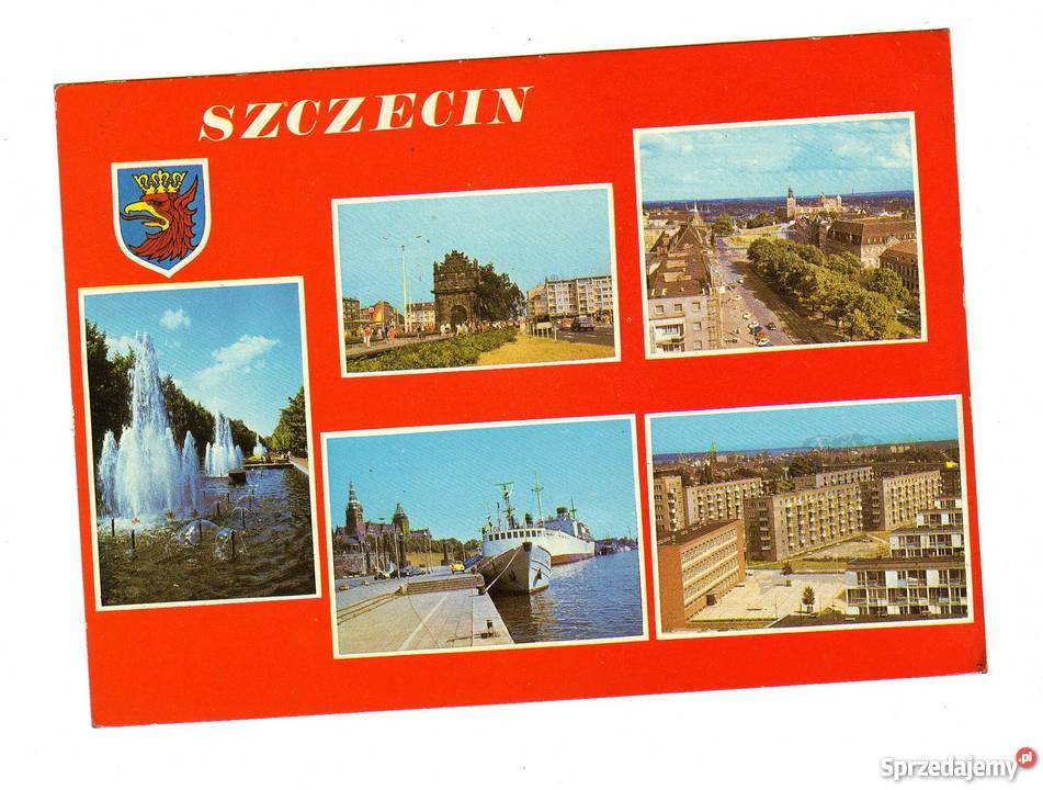 SZCZECIN ALEJA FONTANN POCZTÓWKA WIELOWIDOKOWA Krynki