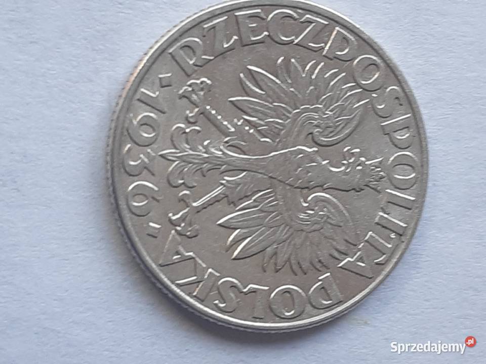 Moneta srebrna 2 Żaglowiec z 1936 r Numizmatyka Potulice sprzedam