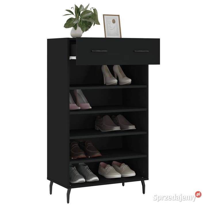 Szafka na buty czarna 60x35x105 materiał Warszawa