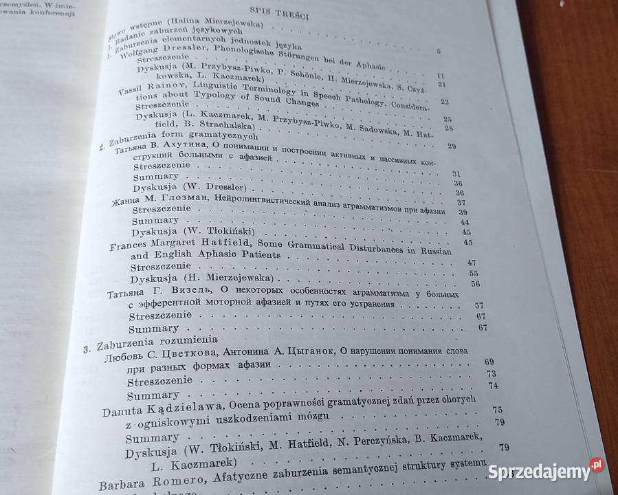 Badania lingwistyczne afazją Urbańczyk Rymut Gdańsk