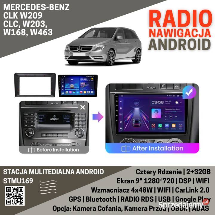 RADIO MERCEDES-BENZ W168 W463 9'' QUAD CORE 2+32GB Szczecin 