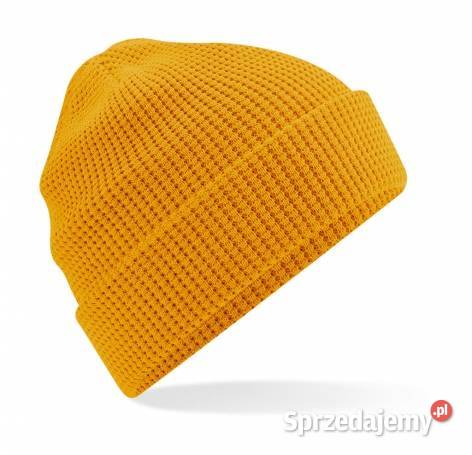 Bawełniana Czapka musztardowa BEECHFIELD Warszawa