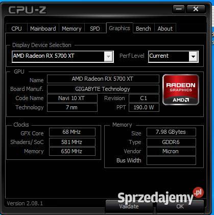 Komputer do gier I5 10400F Gigabyte RX5700XT8GB Pabianice