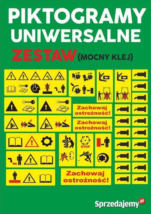 naklejki ostrzegawcze piktogramy Jeżewo