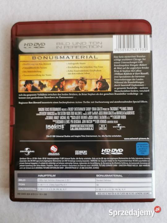 Backdraft Ognisty Podmuch HDDVD De 1991
