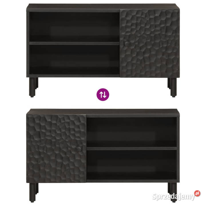 Szafka pod telewizor czarna 80x31x46 lite drewno Warszawa