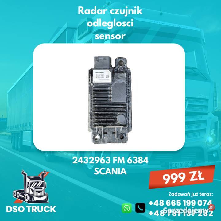 Radar czujnik odleglosci sensor Scania 2432963