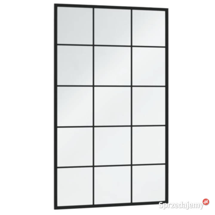 Lustro ścienne czarne 100 x 60 metal WM342209