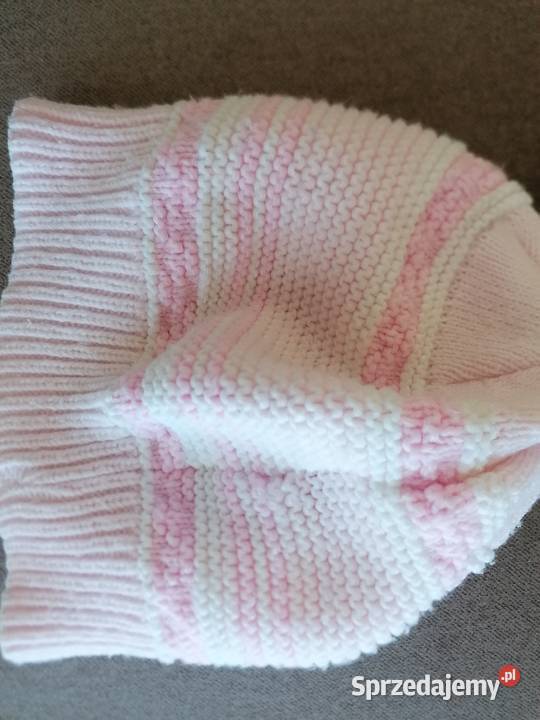 Czapeczka dziecięca pudrowy różCiepłazimowa Rozmiar 134 Łódź sprzedam