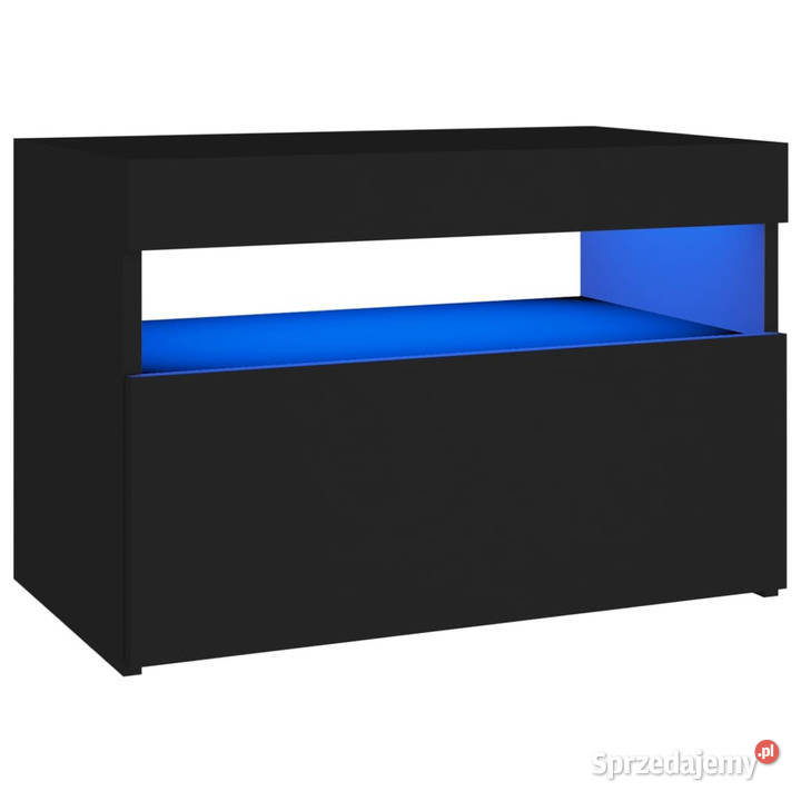 Szafka nocna z oświetleniem LED czarna 60x35x40 Warszawa