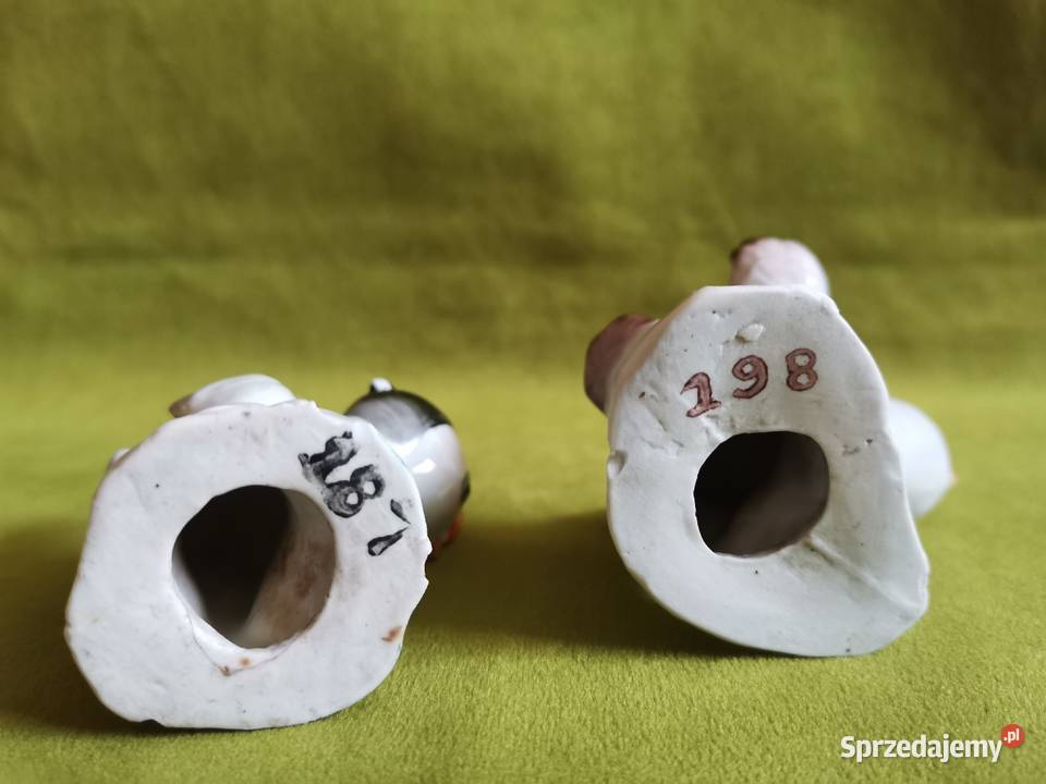 Stare figurki porcelanowe Kurczak 2 sztuki śląskie Katowice