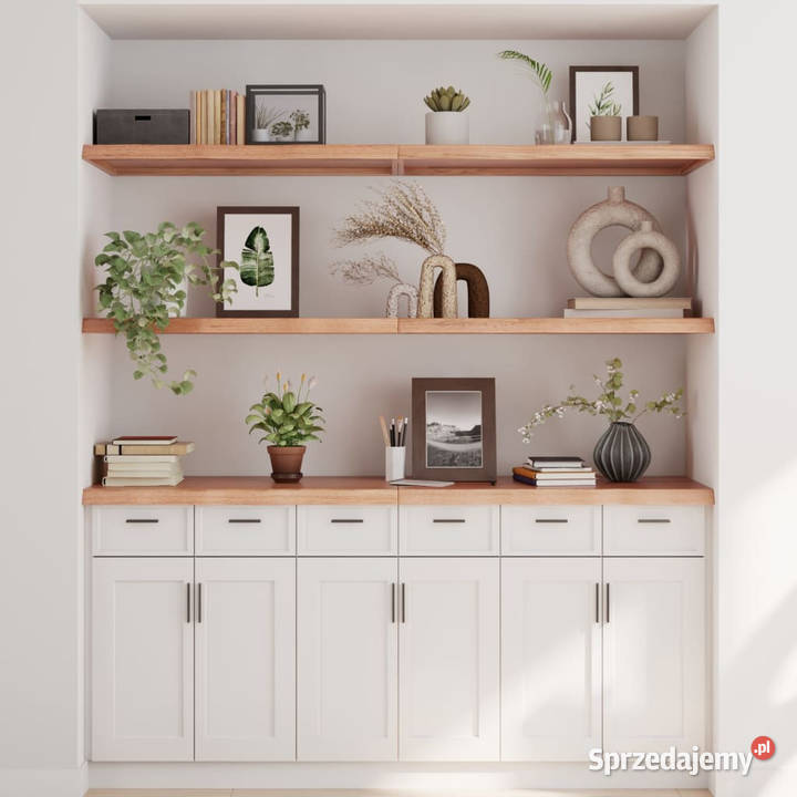 Półka brązowa 160x60x24 lakierowane lite drewno Warszawa sprzedam