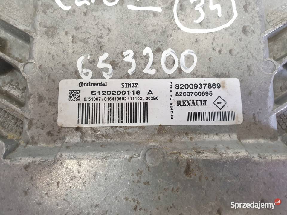 Renault Clio III 12 16V STEROWNIK SILNIKA Chełm