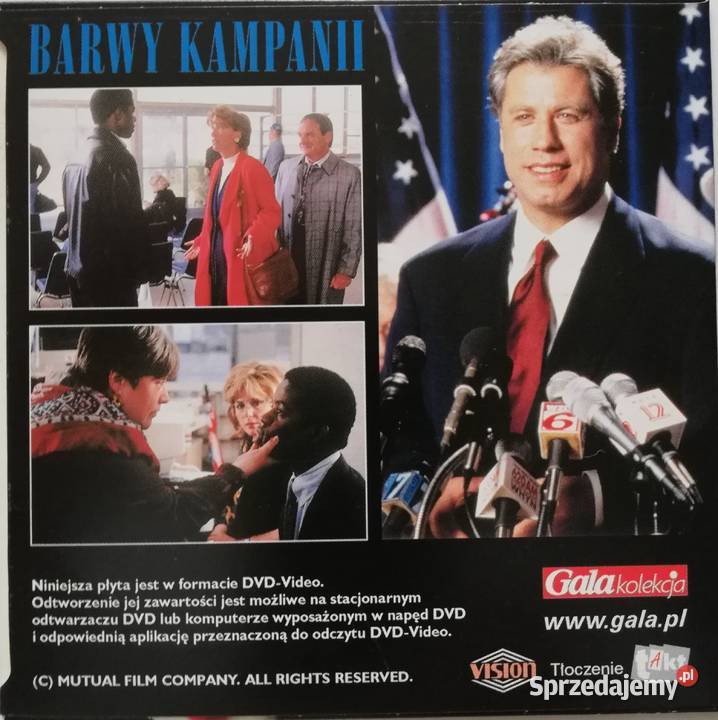 Barwy kampanii DVD John Travolta Emma Thompson Filmy Łódź sprzedam