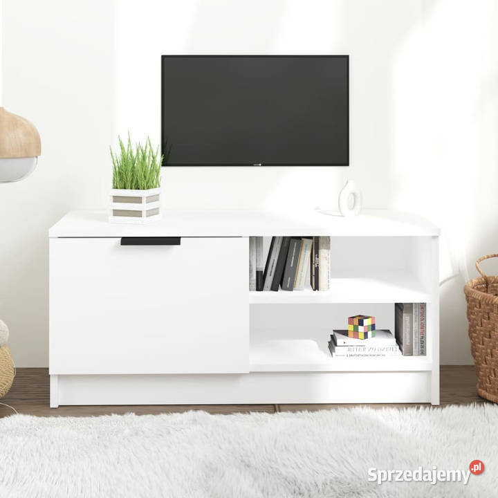 Szafka pod TV biała 80x35x365 materiał Warszawa
