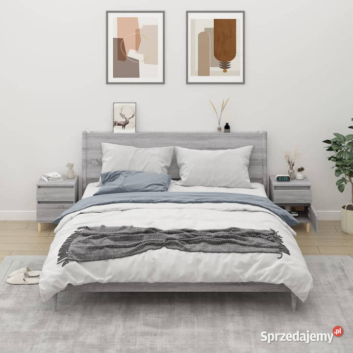 Szafki nocne 2 szary dąb sonoma 40x35x50 Pozostałe Warszawa