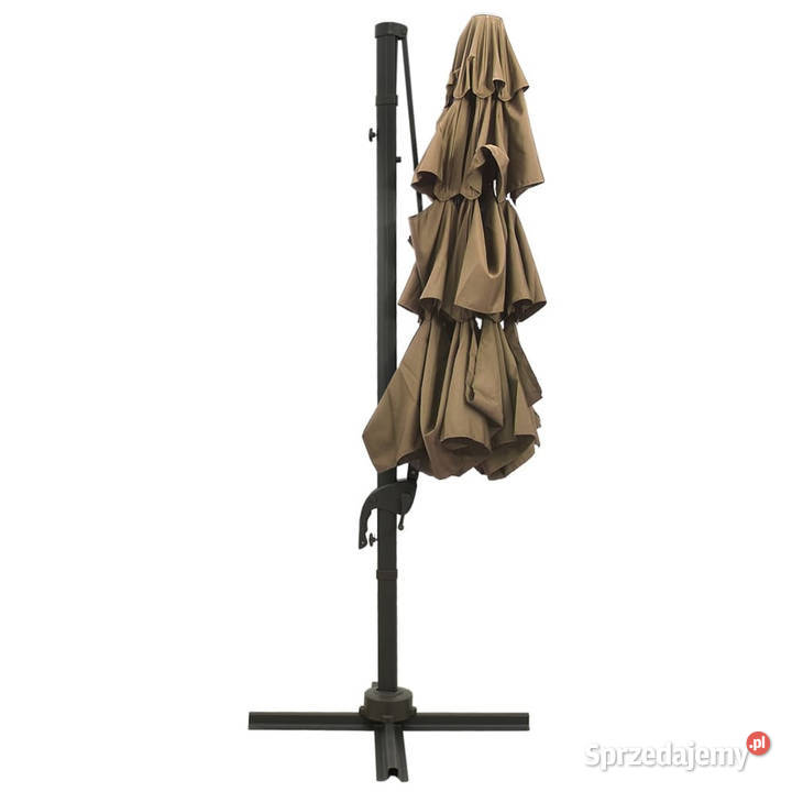 4poziomowy parasol na aluminiowym słupku taupe Warszawa