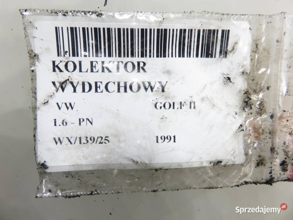 KOLEKTOR WYDECHOWY VW GOLF II 16 PN osobowe sprzedam