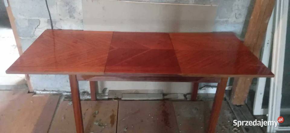 Komplet rozkładany stół na wysoki połysk 4 120cm świętokrzyskie Daleszyce