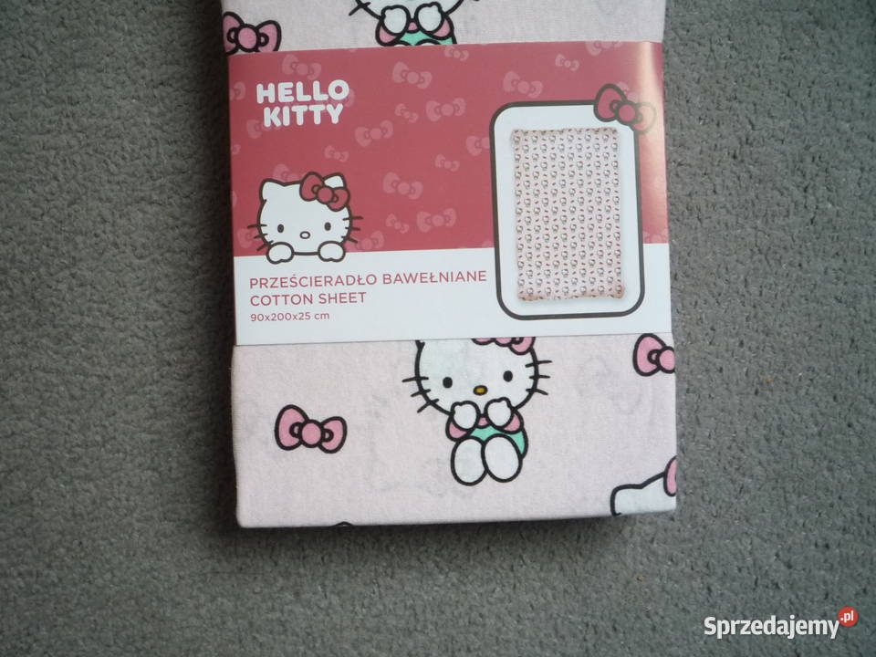 Hello Kitty Różowe Prześcieradło bawełniane Szczecin sprzedam