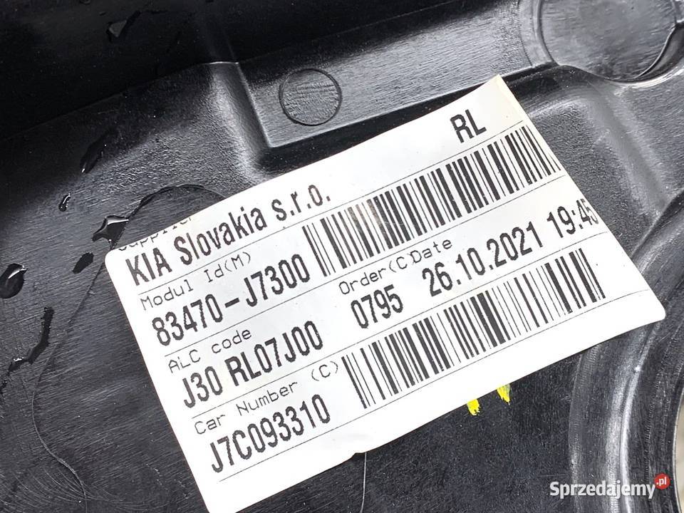 PODNOŚNIK SZYBY LEWY TYŁ KIA CEED 83450J7000 osobowe podkarpackie