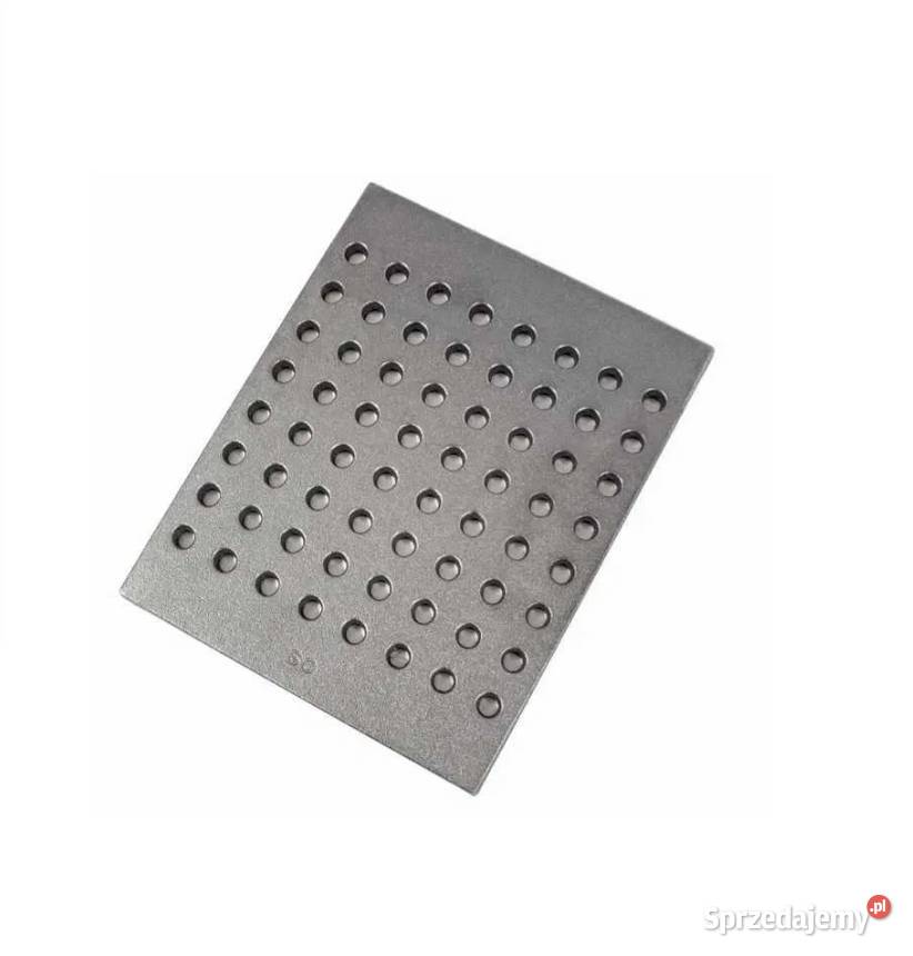 ruszt ŻELIWNY DZIURKOWANY do kominka pieca 22x22 Skawina