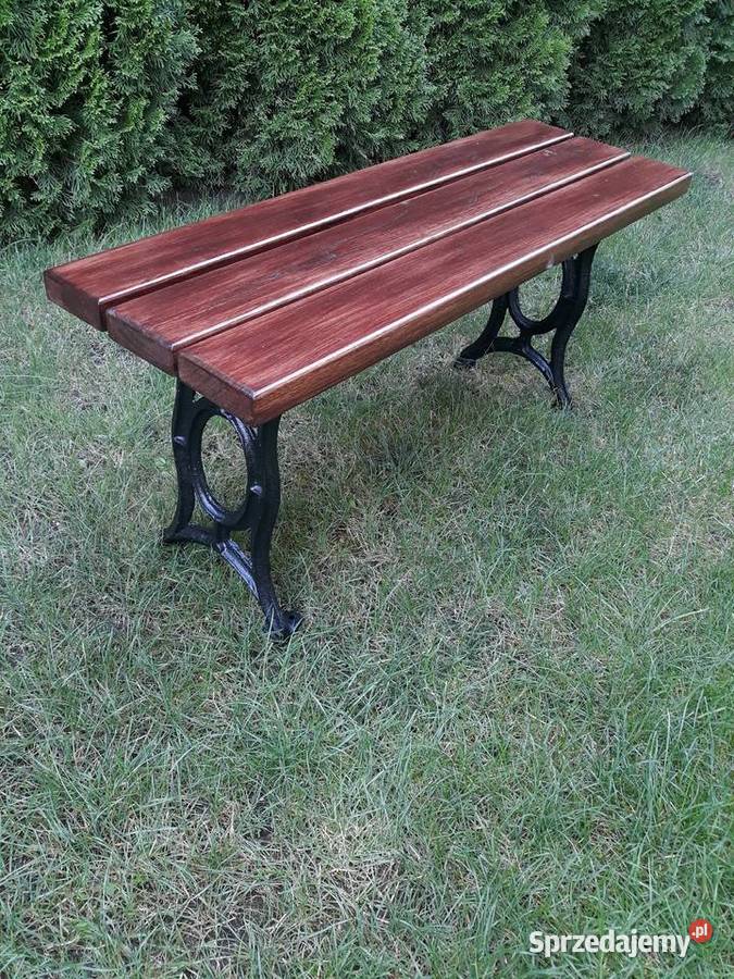 Ławka cmentarna nogi żeliwne mazowieckie Ożarów Mazowiecki