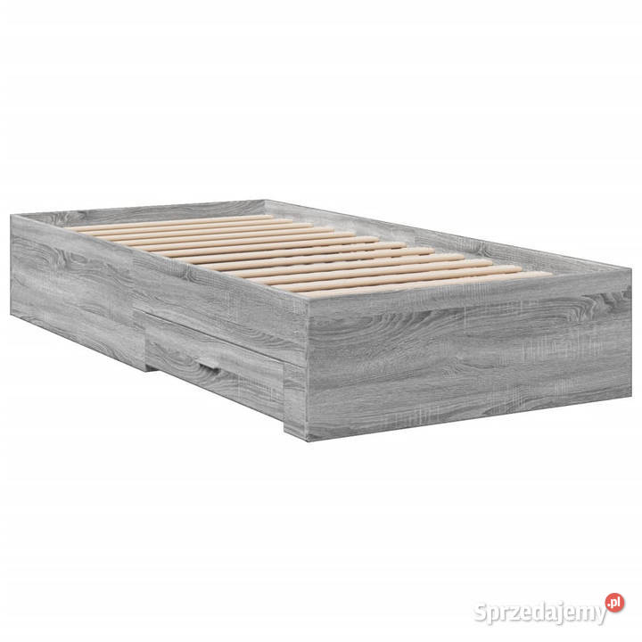 Rama łóżka z szufladami szary dąb sonoma 100x200 Łóżka Warszawa