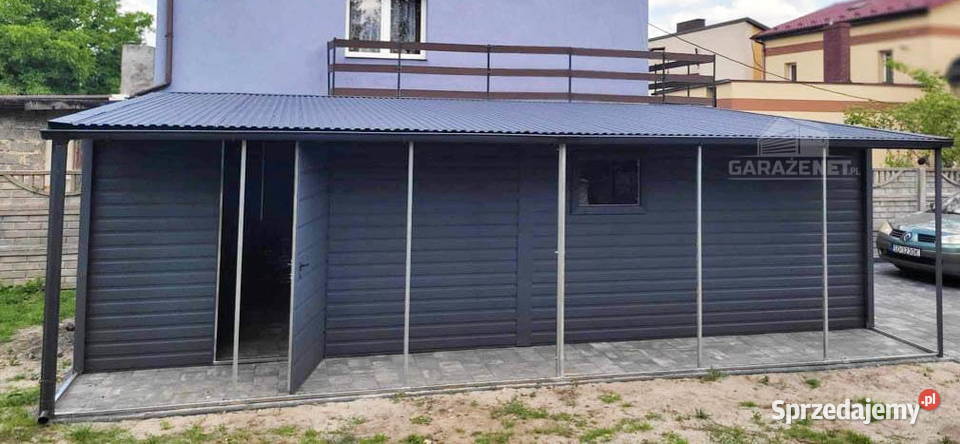 GARAŻ BLASZANY 33m x 7m SPAD W BOK BRAMA WIATA małopolskie