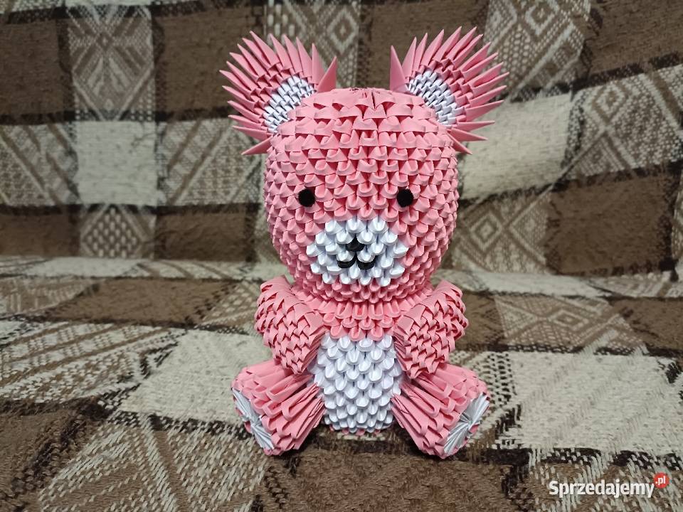 Duży Miś Origami Modułowe 3D Rękodzieło Kwidzyn