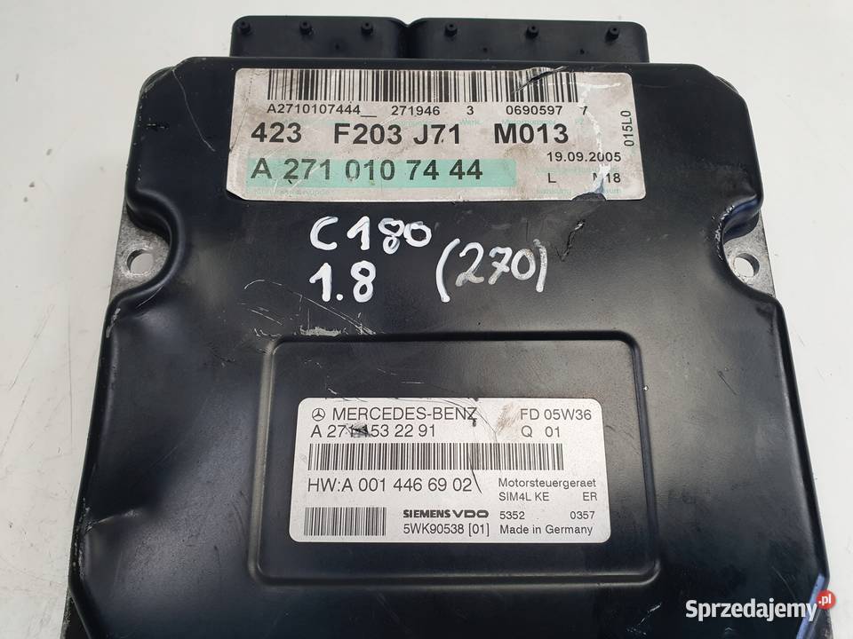 Mercedes W203 18 K STEROWNIK SILNIKA komputer osobowe Chełm