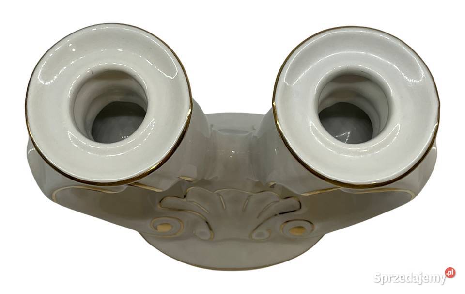 Podwójny porcelanowy świecznik Ćmielów Kraków