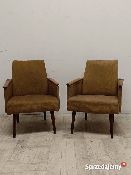 fotele PRL Gera DDR design lata 70te vintage łódzkie Radomsko
