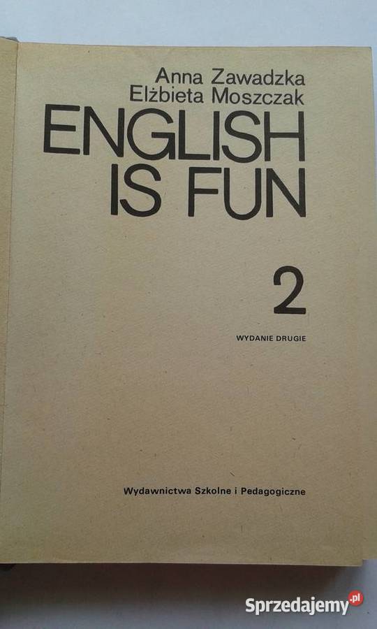 English is Fun cz1 i 2 Anna Zawadzka Elżbieta Rok wydania 1987 Gdynia