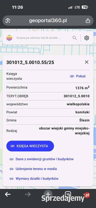 Działka budowlana z warunkami zabudowy Grunty i działki