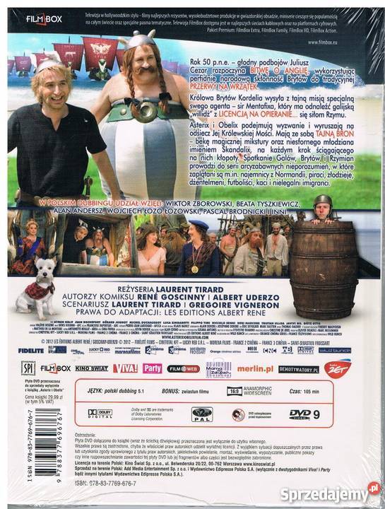 Asterix i Obelix 4 filmy 5 płyt DVD dubbing Łódź