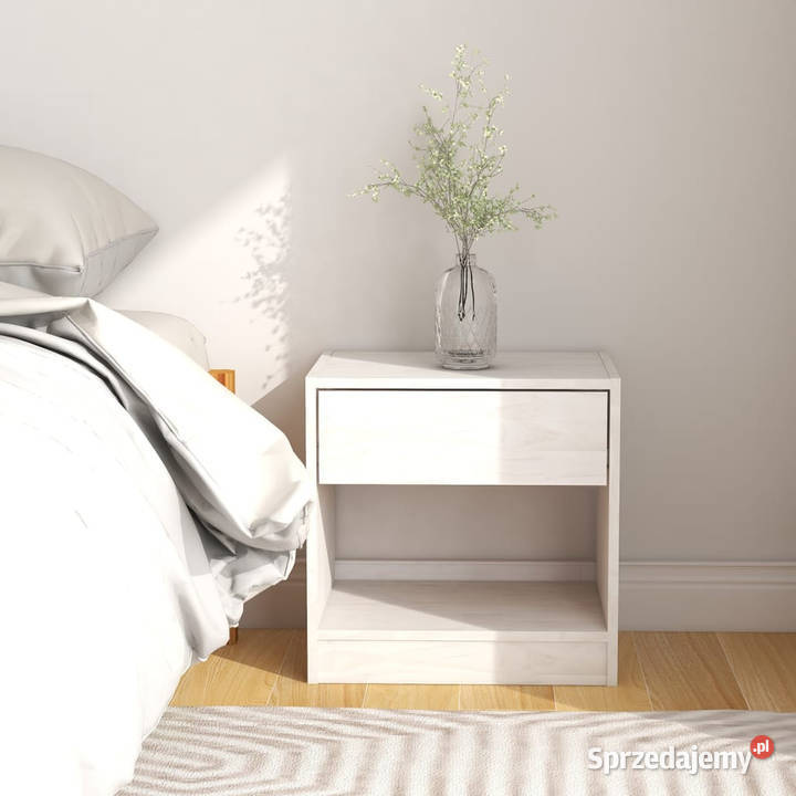 Szafki nocne 2 białe 40x31x40 lite drewno Nocne Warszawa