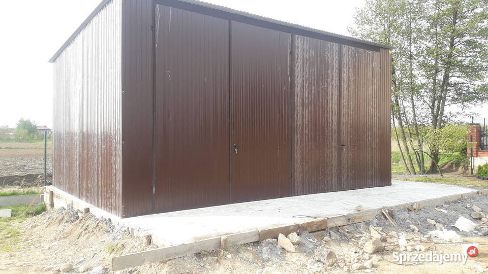 Garaż blaszany 7x6 Bramy Uchylne Drewnopodobny dolnośląskie Legnica