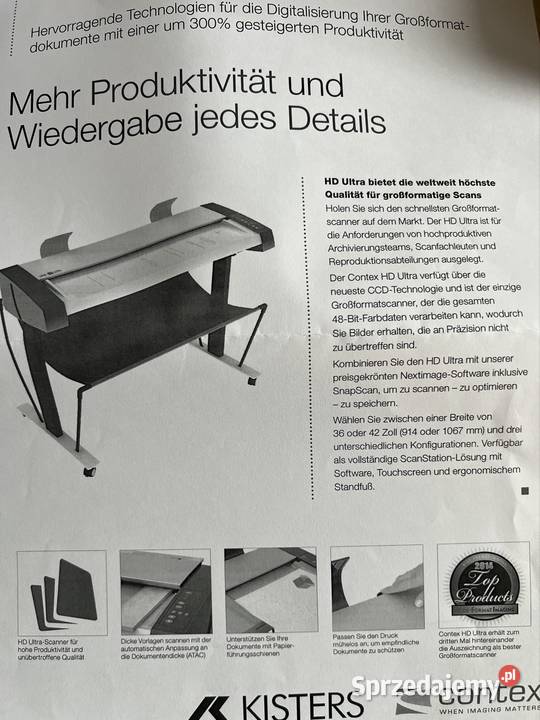 Skaner wieloformatowy HD Ultra i4250s większe niż A3 Kraków