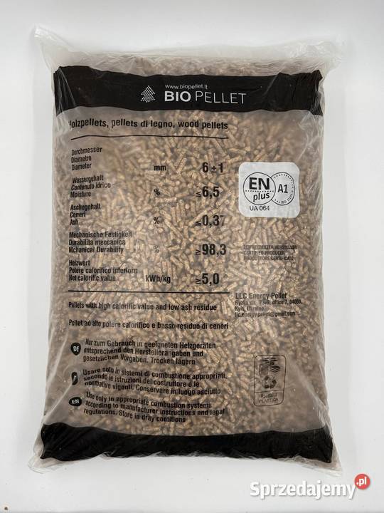 Sprzedam pellet 6mm sosnowo dębowy certyfikowany