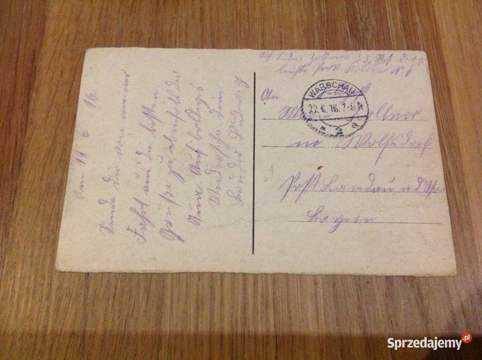 Stara Pocztówka Warszawa 1916 Plac Bankowy lubuskie Nowa Sól