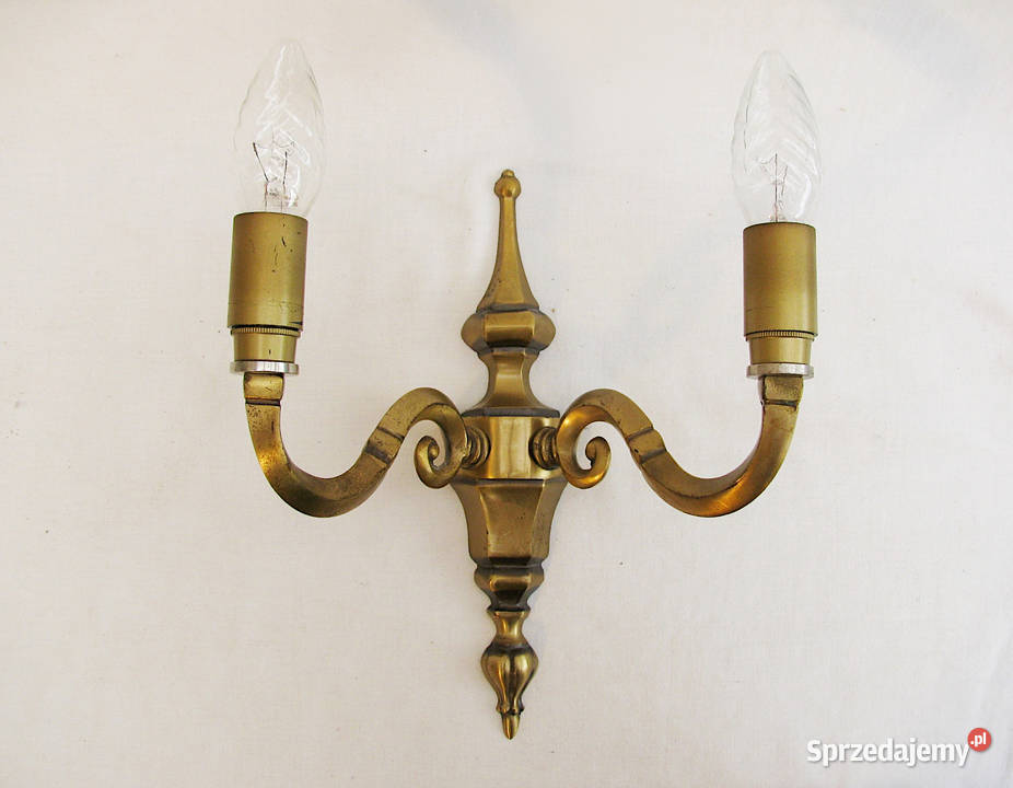 kinkiet mosiądz Podwójny Szczecinek