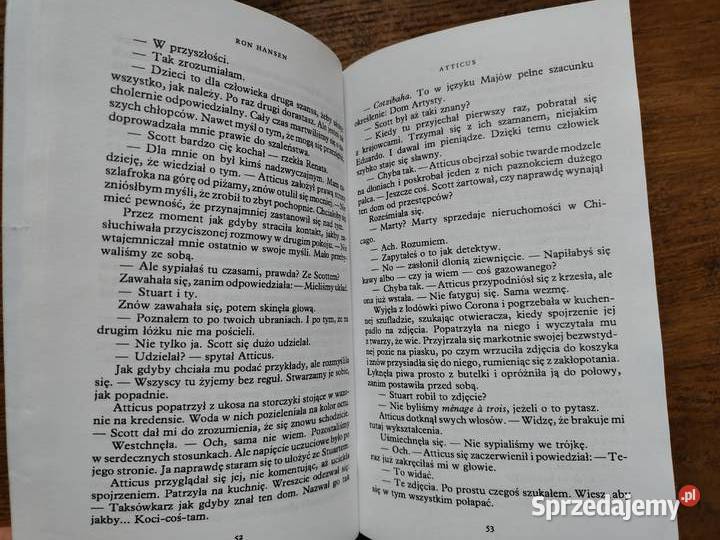 Atticus Ron Hansen miękka Pozostałe Kraków