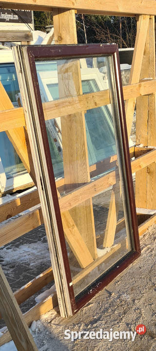 OKNA KacprzaK Witryna 85x131 FIX Używany Mahoń mazowieckie Siedlce